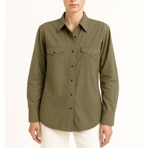 Ralph Lauren Purple Label Button Up Top L